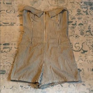 Current Elliott Zip Sweetheart Romper. Size S
